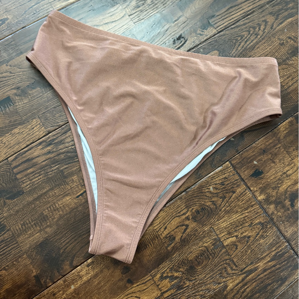 Cupshe Brown Shimmer Swim Bikini Bottoms Size 2X